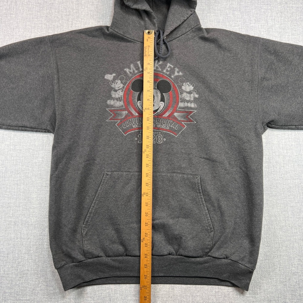 Disney Mickey Genuine Original Hoodie Men Large Gray Disneybound Parks Merch - Picture 6 of 8